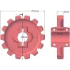 Rodillo n.º 148 – rodillo motriz de fundición Ø214 mm, paso 42 mm | fabricante KiJ