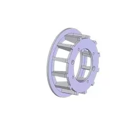 Rodillo n.º 170 – rodillo motriz de fundición Ø251 mm, paso 35 mm | fabricante KiJ