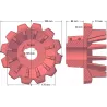Rodillo n.º 172 – rodillo motriz de fundición Ø170 mm, paso 50 mm | fabricante KiJ
