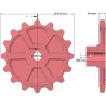 Rodillo n.º 173 – rueda dentada de fundición Ø210 mm para máquinas Hassia | fabricante KiJ