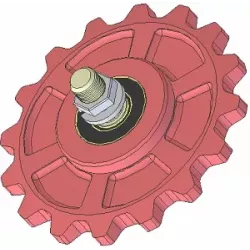 Rodillo n.º 175 – rueda dentada de fundición Ø210 mm | OEM 036245/1 | fabricante KiJ