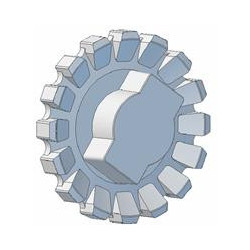 Rodillo n.º 181 – rodillo motriz de fundición Ø210 mm, paso 36/40 mm | fabricante KiJ