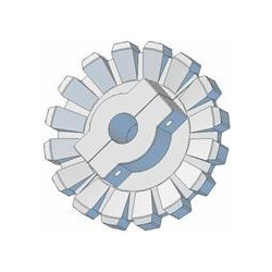 Rodillo n.º 182 – rodillo motriz de fundición Ø189 mm, paso 36/40 mm | fabricante KiJ