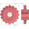 Rodillo n.º 182 – rodillo motriz de fundición Ø189 mm, paso 36/40 mm | fabricante KiJ