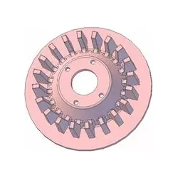Rodillo n.º 196 – rodillo motriz de fundición Ø230 mm, paso 36 mm, para máquinas Wuhlmaus | fabricante KiJ