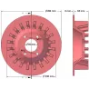 Rodillo n.º 196 – rodillo motriz de fundición Ø230 mm, paso 36 mm, para máquinas Wuhlmaus | fabricante KiJ