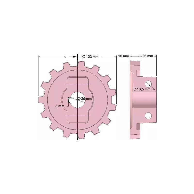 Rodillo n.º 201 – rodillo de fundición Ø124 mm | OEM 5642-63-050, 5642-63-049, 000.10.009.00 | fabricante KiJ