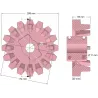 Rodillo n.º 205 – rodillo motriz de fundición Ø208 mm, paso 36 mm, para máquinas Wuhlmaus | fabricante KiJ