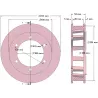 Rodillo n.º 206 – rodillo motriz de fundición Ø205 mm, paso 50 mm, para máquinas Pomac | fabricante KiJ
