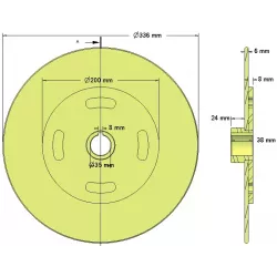 Rodillo n.º 217 – rodillo de acero Ø336 mm | fabricante KiJ