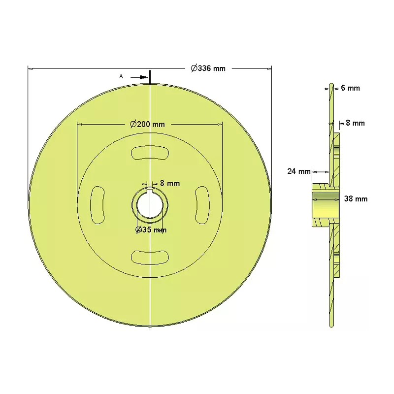 Rodillo n.º 217 – rodillo de acero Ø336 mm | fabricante KiJ