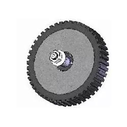Rodillo n.º 4 – rodillo alimentador de hojas de acero y goma Ø195 mm para máquinas Grimme | OEM Grimme 200.05168 | fabricante KiJ
