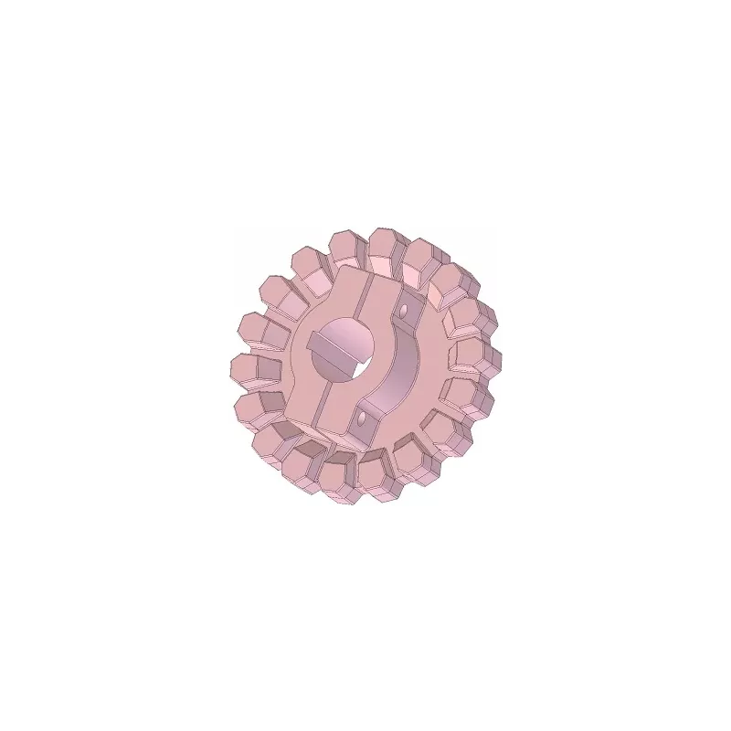 Rodillo n.º 288 – rodillo motriz de fundición Ø204 mm, paso 33 mm | fabricante KiJ