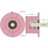 Rodillo n.º 292 – rodillo de apoyo de acero Ø90 mm para máquinas Dewulf | OEM Dewulf 2660004B | fabricante KiJ