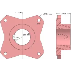 Rodillo n.º 307 – cubo del rodillo de acero para máquinas Dewulf | OEM Dewulf 7023082 | fabricante KiJ