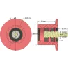 Rodillo n.º 316 – rodillo de reenvío de acero Ø80 mm para máquinas Guaresi | OEM Guaresi P7755190000 | fabricante KiJ