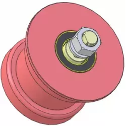 Rodillo n.º 319 – rodillo de apoyo de acero Ø110 mm para máquinas Wuhlmaus | fabricante KiJ