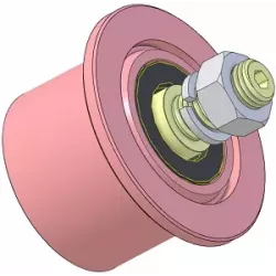 Rodillo n.º 323 – rodillo de reenvío de acero Ø80 mm para máquinas Sandei | OEM Sandei D0020 | fabricante KiJ