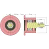 Rodillo n.º 326 – rodillo de apoyo de acero Ø80 mm para máquinas Sandei | fabricante KiJ