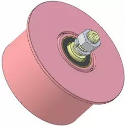 Rodillo n.º 328 – rodillo de reenvío de acero Ø150 mm para máquinas Sandei | OEM Sandei K0015 | fabricante KiJ