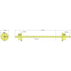 Rodillo n.º 338 – rodillo Ø174 mm, paso 32 mm | fabricante KiJ