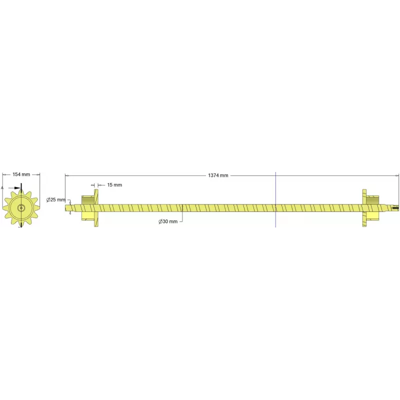 Rodillo n.º 339 – rodillo Ø154 mm, paso 32 mm | fabricante KiJ