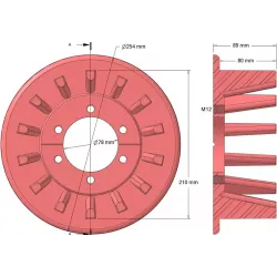 Rodillo n.º 344 – rodillo Ø210 mm | OEM 252013600 | fabricante KiJ