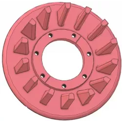 Rodillo n.º 345 – rodillo motriz Ø210 mm para máquinas Holmer | OEM Holmer 1057024784 | fabricante KiJ