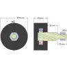 Rodillo n.º 147 – rodillo de goma Ø80 mm para máquinas Amac | OEM Amac 10.39.00 | fabricante KiJ