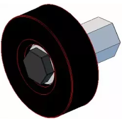 Rodillo n.º 238 – rodillo de apoyo de goma para máquinas Wuhlmaus | OEM Wuhlmaus 0150500000 | fabricante KiJ