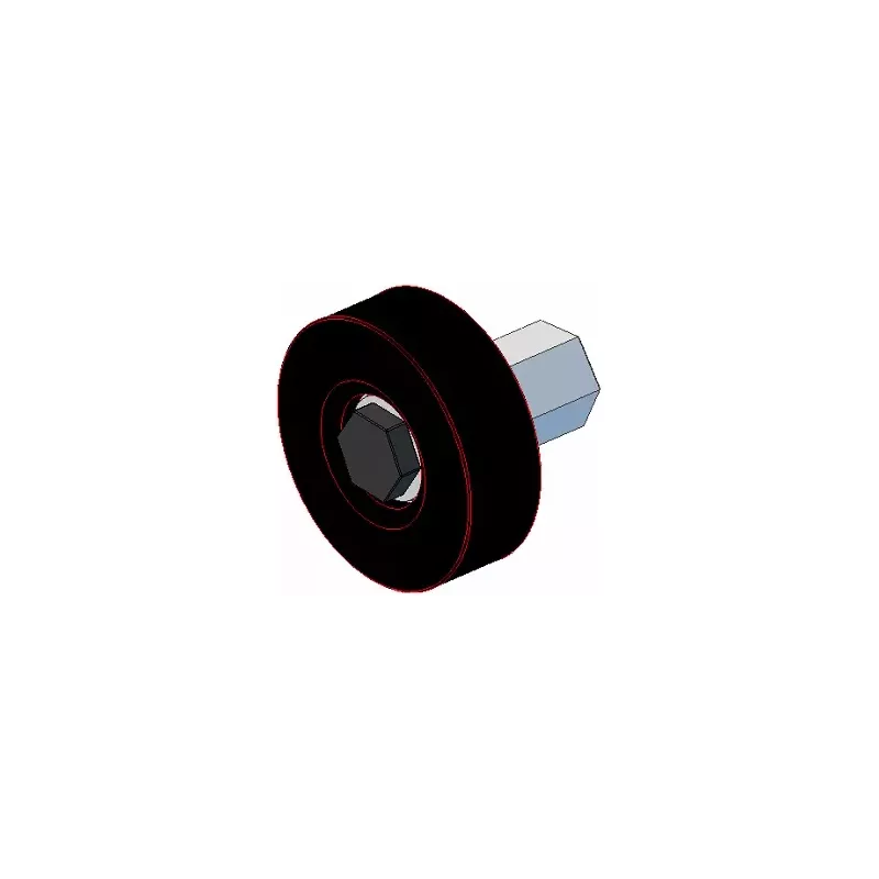 Rodillo n.º 238 – rodillo de apoyo de goma para máquinas Wuhlmaus | OEM Wuhlmaus 0150500000 | fabricante KiJ