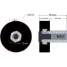 Rodillo n.º 238 – rodillo de apoyo de goma para máquinas Wuhlmaus | OEM Wuhlmaus 0150500000 | fabricante KiJ