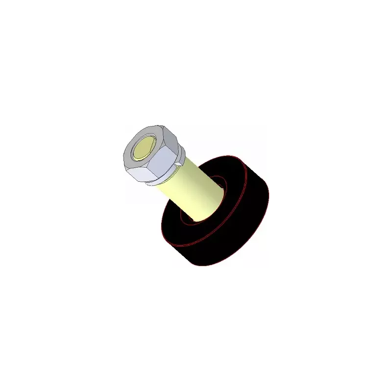 Rodillo n.º 242 – rodillo de apoyo de goma para máquinas Wuhlmaus | OEM Wuhlmaus 000.03.016.00 | fabricante KiJ