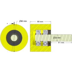 Rodillo n.º 283 – rodillo de apoyo de plástico Ø80 mm para máquinas Dewulf | OEM Dewulf 2660001B | fabricante KiJ