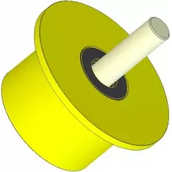 Rodillo n.º 286 – rodillo de apoyo de plástico Ø90 mm para máquinas Dewulf | OEM Dewulf 2660012C | fabricante KiJ