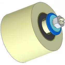 Rodillo n.º 293 – rodillo de apoyo de plástico Ø80 mm para máquinas Dewulf | OEM Dewulf 2660226 | fabricante KiJ