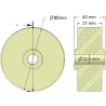 Rodillo n.º 295 – rodillo de apoyo de plástico Ø80 mm para máquinas Dewulf | OEM Dewulf 2660222 | fabricante KiJ
