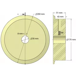 Rodillo n.º 303 – rodillo motriz de plástico Ø170 mm para máquinas Ploeger | OEM Ploeger 2660222 | fabricante KiJ
