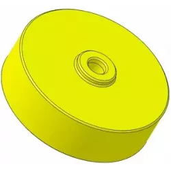 Rodillo n.º 317 – rodillo de plástico Ø100 mm para máquinas Guaresi | OEM Guaresi P7755190000 | fabricante KiJ