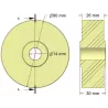 Rodillo n.º 329 – rodillo de apoyo de plástico Ø80 mm para máquinas Sandei | OEM Sandei 81D14 | fabricante KiJ