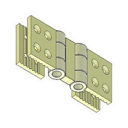 Grapa de unión reforzada para 2 varillas y correa de 50 (fresada) – grapa de unión fabricada por KiJ | fabricante KiJ