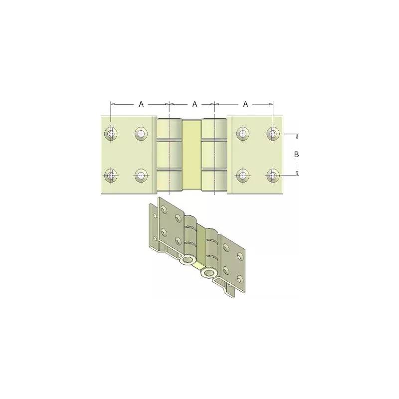 Grapa de unión reforzada curvada para 2 varillas y correa de 60 – grapa de unión fabricada por KiJ | fabricante KiJ