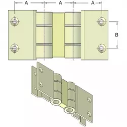 Grapa de unión reforzada curvada para 2 varillas y correa de 60 – grapa de unión fabricada por KiJ | fabricante KiJ