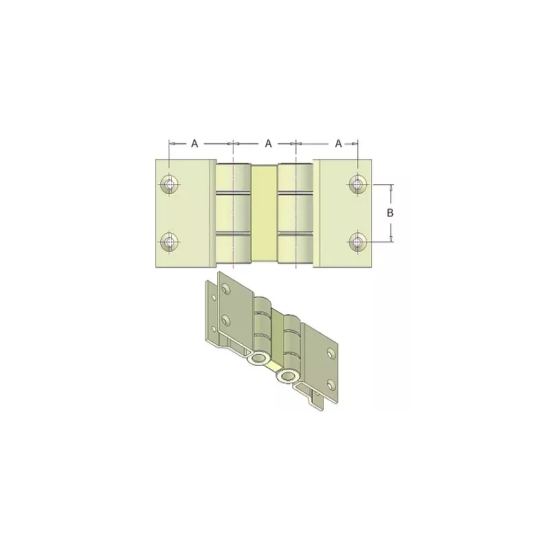 Grapa de unión reforzada curvada para 2 varillas y correa de 60 – grapa de unión fabricada por KiJ | fabricante KiJ