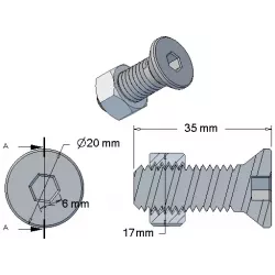 Tornillo de la reja – repuesto fabricado por KiJ | fabricante KiJ
