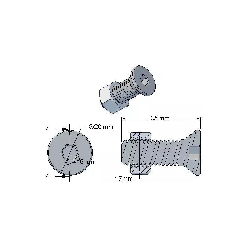 Tornillo de la reja – repuesto fabricado por KiJ | fabricante KiJ