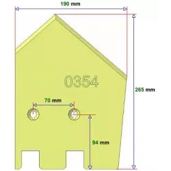 Reja derecha 6-190-265P para cosechadora de patatas Grimme | OEM Grimme 089.00354 | fabricante KiJ