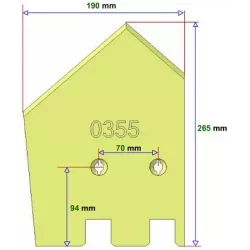 Reja izquierda 6-190-265L – reja para cosechadoras de patatas Grimme | OEM Grimme 089.00355 | fabricante KiJ