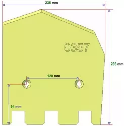 Reja derecha 6-235-265P – reja para cosechadoras de patatas Grimme | OEM Grimme 089.00357 | fabricante KiJ