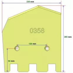 Reja izquierda 6-235-265L para cosechadora de patatas Grimme | OEM Grimme 089.00358 | fabricante KiJ